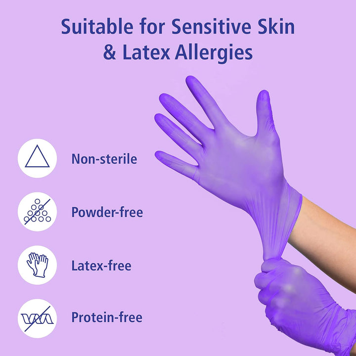Nitrile® Violaexamination Glove in Pure Nitrile Violet Powderfree Medium (7-75)