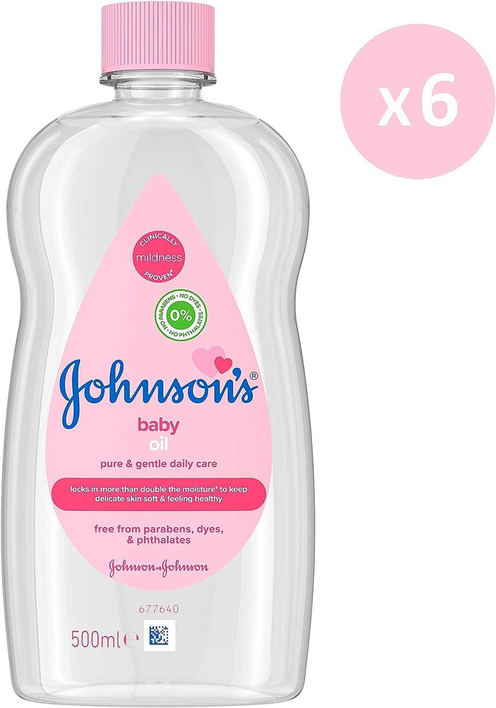 Johnson'S Baby Oil 500Ml (Six Pack)