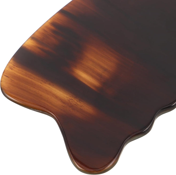 Ergonomic Fish-Shaped Ox Horn Gua Sha Scraping Board for Facial and Body Massage Natural Skin-Friendly Guasha Tool for Lifting Circulation Boost and Daily Skincare Therapy
