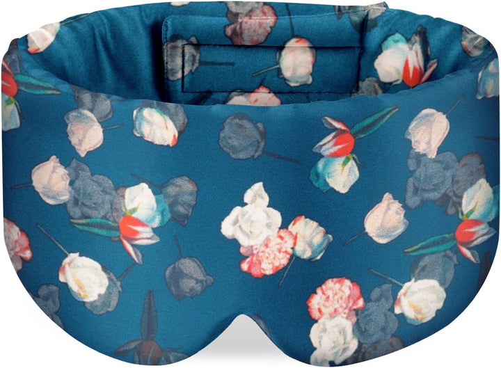 Sleep Mask, 100% Natural Mulberry Silk Eye Mask for Women and Men with Adjustable Strap, Large in Size, Blindfold for All Night Sleep, Black