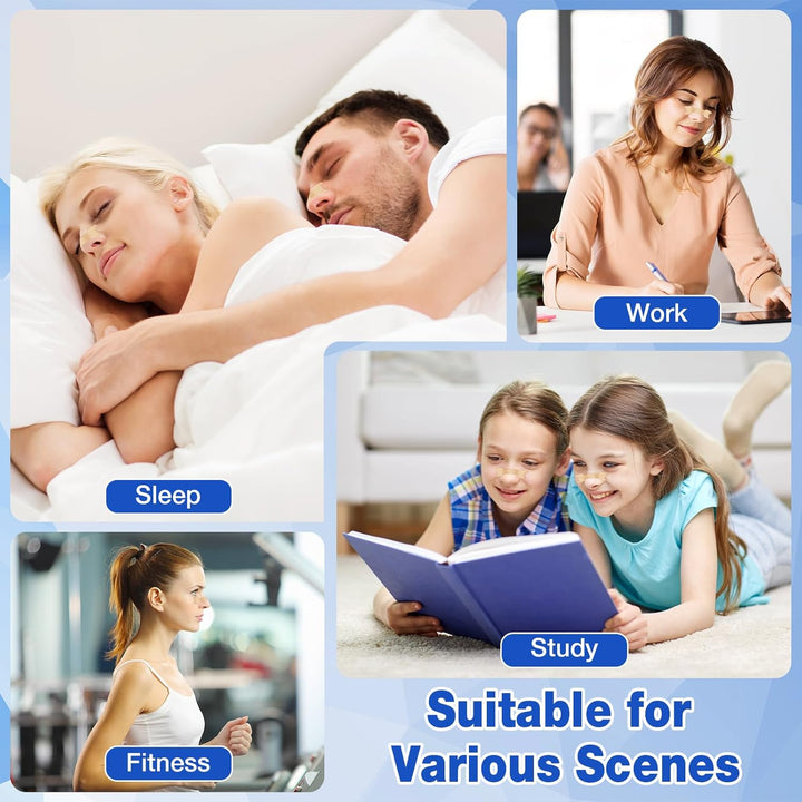 Nasal Strips-80 Pieces Nose Strips for Breathing,Sleep Aid & Snoring Relief,Physically Lifts Nose to Improve Breathing,Eases Congestion,Drug-Free Nasal Strips,Snoring Aid for Men & Women