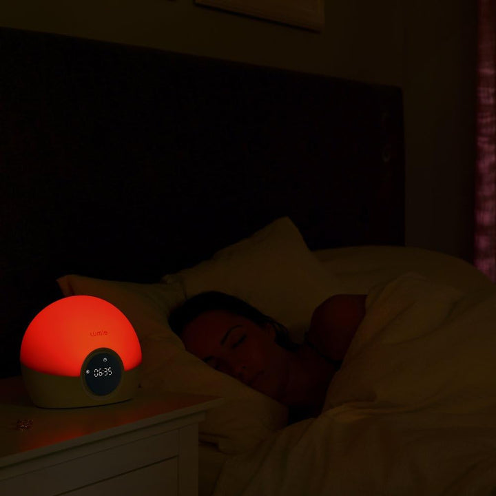 Bodyclock Spark 100 - Wake-Up Light Alarm Clock with Sleep Sunset, White/Off-White