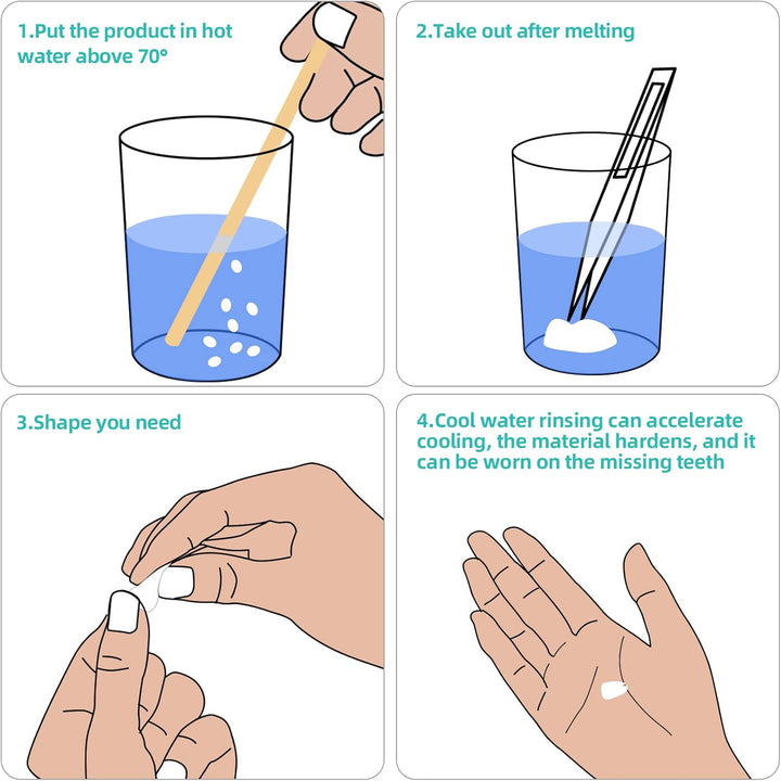 Tooth Repair Kit-Teeth Filling Replacement for Chipped Teeth,Thermal Beads for Temporary Fix the Missing and Broken Tooth Fake Teeth