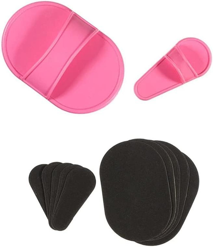 Exfoliating Hair Removal Pads Set, Smooth Legs Skin Pad and Exfoliation Fine Sandpaper, Arm Leg Face Upper Lip Hair Removal Remover Set, Exfoliator Away Pads, for Women (Pink Random)