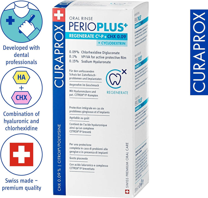 Perioplus+ Regenerate Mouthwash, 200Ml - Antiseptic Mouthwash for Gum Disease & Enamel Repair.
