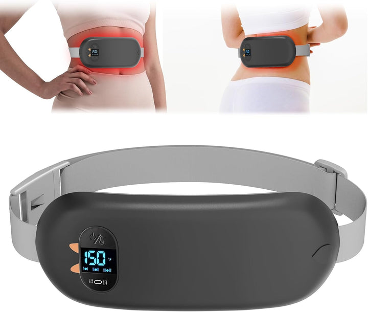 Heat Pad for Period Pain Relief, Upgraded 6 Heat Massage Modes Electric Fast Heating Pad for Lower Back Pain Cramp Heated Belt Menstrual Rechargeable USB Heating Pad Gifts for Women Girl Her Christmas