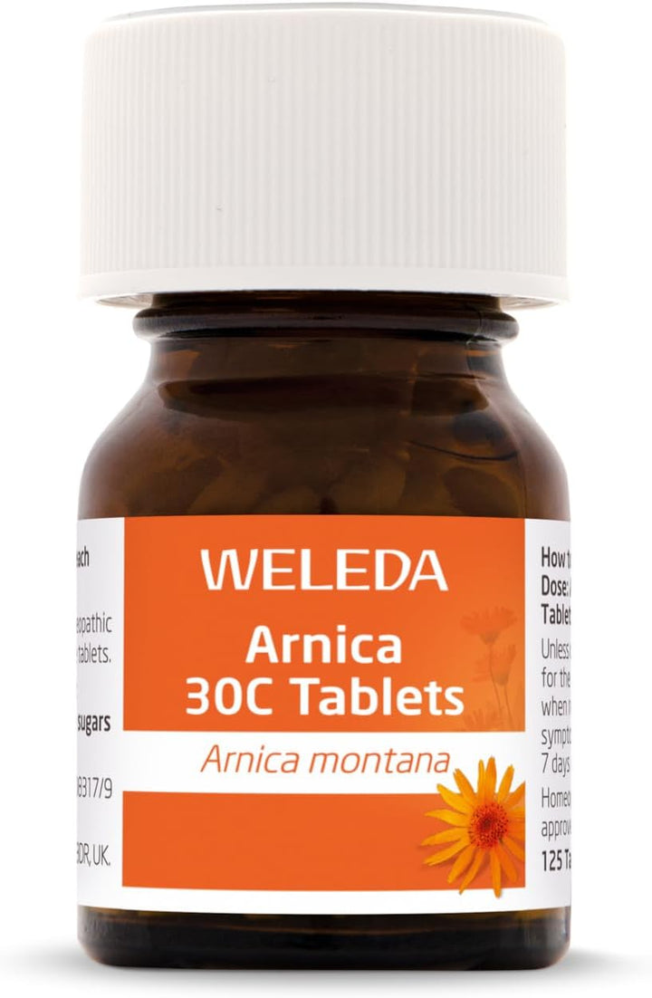 Arnica 30C Tablets, Organic Arnica Montana, Licensed Homeopathic Medicinal Product, Remedy for Men & Women, Grown Biodynamically, Vegetarian, 125 Tabs