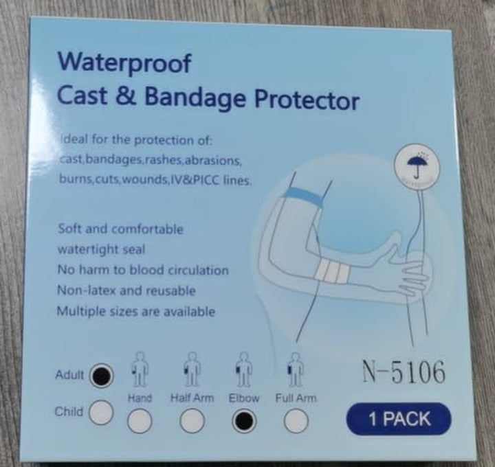 Waterproof Cast Cover Leg Kids, Reusable Cast, Dressing and Bandage Cover, Watertight Protection for Short Leg, Knee, Foot, Ankle, Toes,48Cm