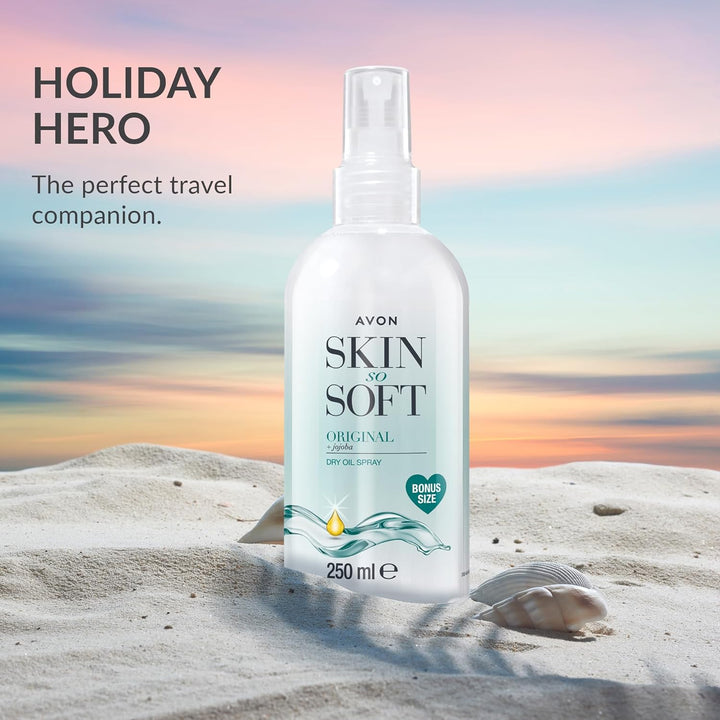 Skin so Soft Dry Oil Spray 250Ml, Locks in Moisture, Formulated with Jojoba Oil and Vitamin E, Quick Dry Formula, Cruelty Free