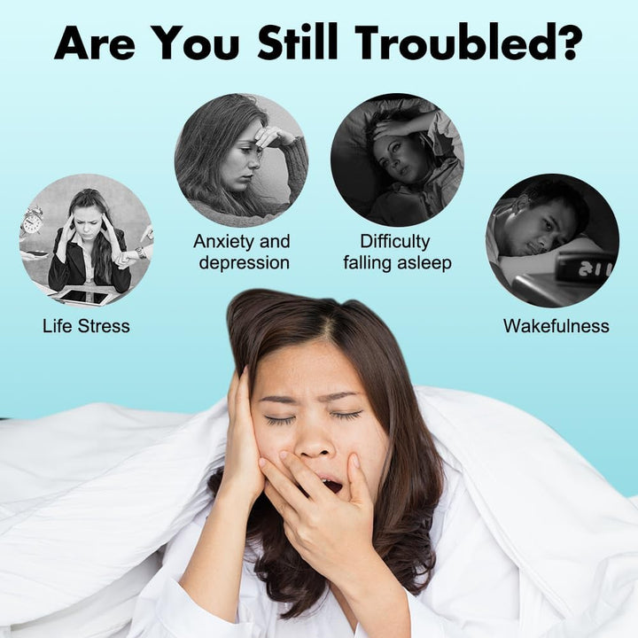 Sleep Aid Device, USB Rechargeable Handheld Sleep Aids for Adults Kids with 15 Gears and 2 Modes, Calm Carry Sleep Aid for Relieving Anxiety & Improving Deep Sleep (White)