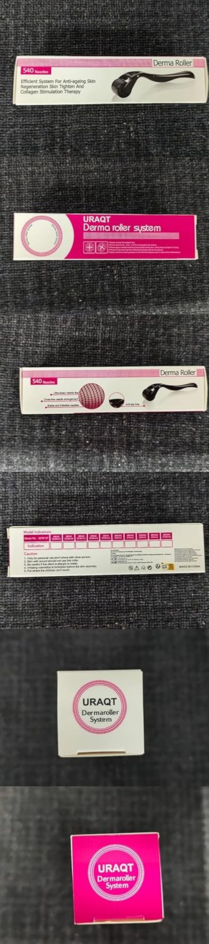 Derma Roller, 0.5Mm Beard Roller, 540 Titanium Micro Needling Rollers for Men and Women, Beard Growth Rollers for Stimulate Hair Growth, Facial Skin Care, Scar Removal