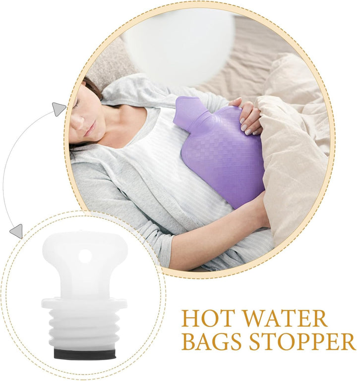 2Pcs Hot Water Bottle Stopper Leak Proof Water Bottles Washers Hot Water Bottle Replacement Cap Hot Water Sack Caps Plug for Hot Water Sack Small Bag Plugs Leakproof Cork