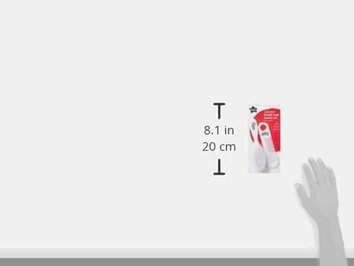 Essential Basics Brush and Comb Set, White, 2 Count (Pack of 1)