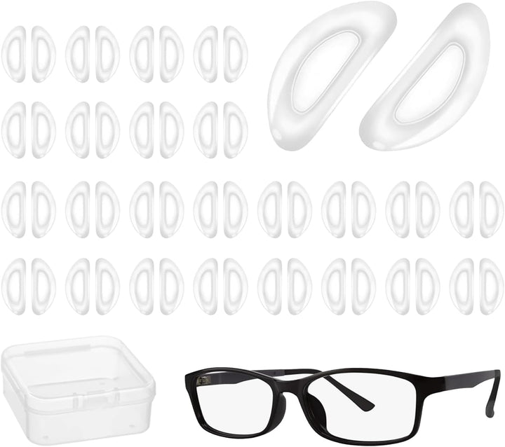 12 Pairs Silicone Nose Pads for Glasses, Push-In Glasses Nose Pads Silicone, Glasses Nose Pads, Fits Regular, Sunglasses, and Reading Glasses, Includes Screwdrive（Only Applicable to Snap on Glasses）