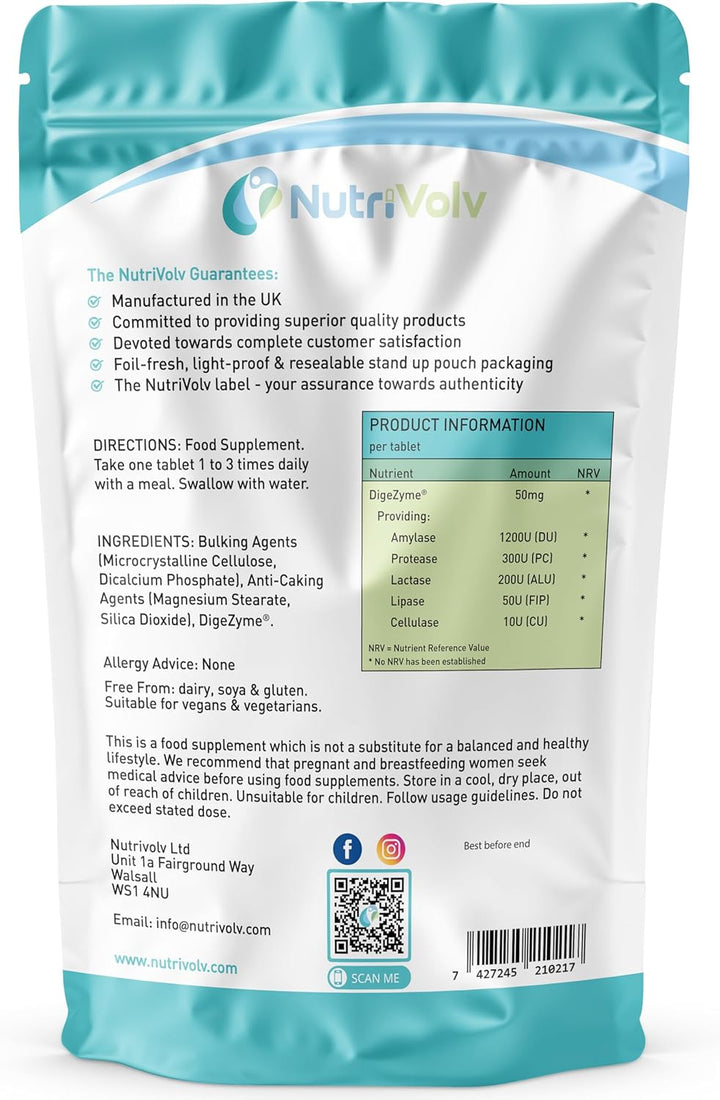 Digestive Enzymes - 120 Tablets - Digezyme® 50Mg Digestion Amino Acid Gut Health