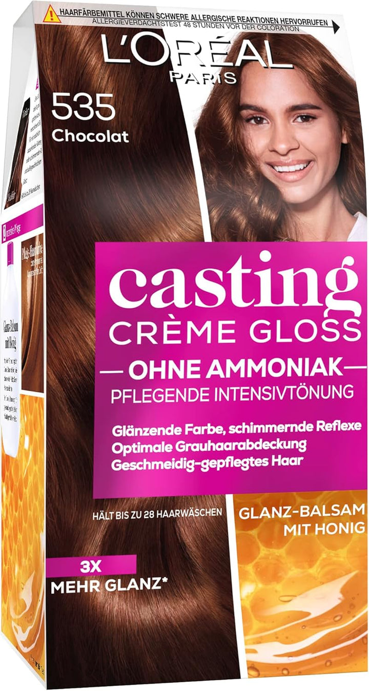 Casting Crème Gloss 600 Dark Blonde: This No-Ammonia, Semi-Permanent Hair Colour Lasts 32 Washes. Enjoy up to 3X Glossier, 4X Silkier, Visibly Healthier Hair with a Luminous Dark Blonde.