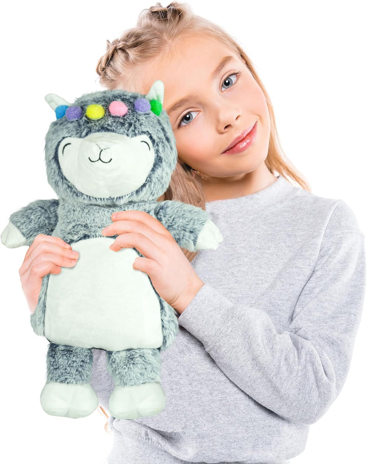 Cute Plush and Cuddly Animal Hot Water Bottles (Blue Llama)