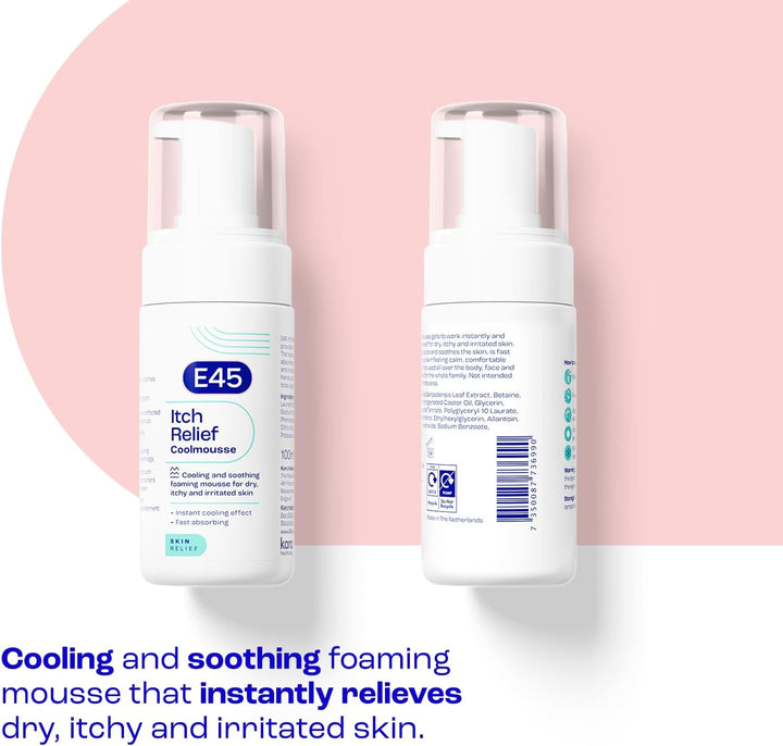 Itch Relief Coolmousse 100Ml – Face and Body Foam for Dry Skin, Itchy Skin and Irritated Skin - Cooling Foam to Soothe Itchy Skin