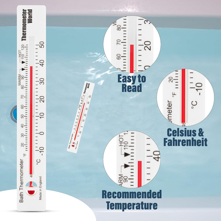 Bath Thermometer - Check Bath Water Temperature with This Easy to Use Bathing Temperature Thermometer