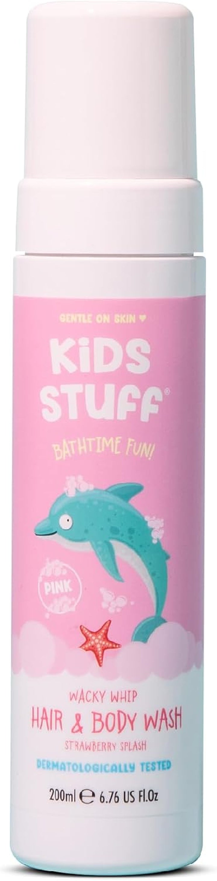 Pink Sparkling Bubble Bath | Kids Bubble Bath with Strawberry Swirl Scent | Turns Water Pink & Sparkling for Bathtime Fun | Dermatologically Tested | Mild & Gentle on Skin | Vegan | 300Ml