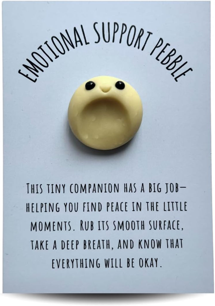 Emotional Support Pebble | Charming Handmade Worry Stone Age 5+, Cute Pocket Hug Gift | Anxiety Relief for Kids & Adults | Crafted in the UK - Mental Health Gifts to Bring Peace - Purple Swirl