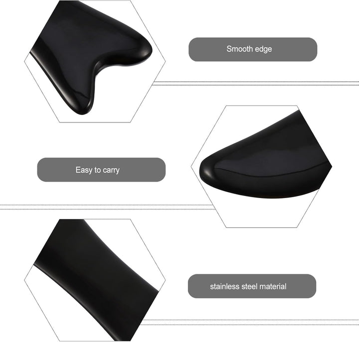 Buffalo Horn Gua Sha Board Double-Head Face Guasha Plate for Skin Care Massage Tool Handcrafted Facial Scraping for Neck and Eye Therapy Portable and Natural Material