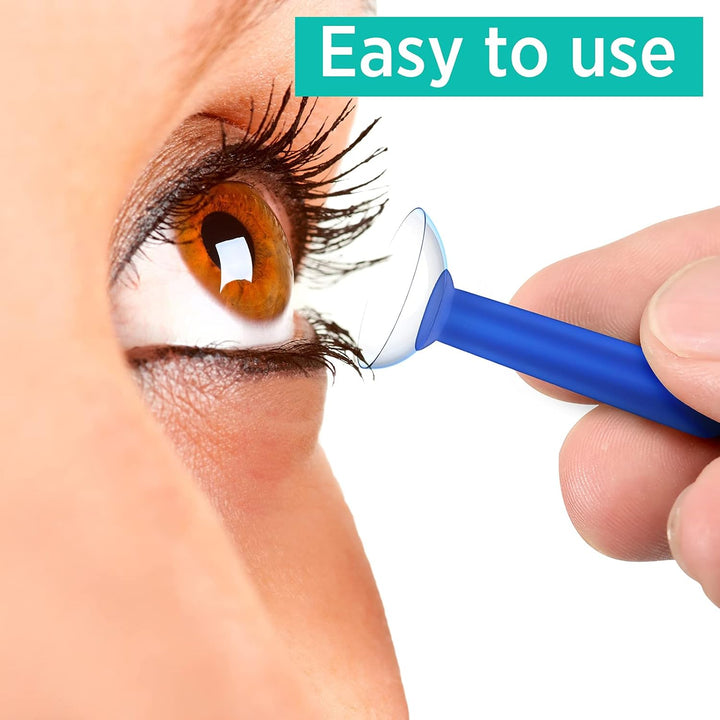 4 Pieces Silicone Contact Lens Inserter Daily Contact Remover Hard Lenses for Monthly Daily, Portable Travel Lens Remover Suction Holder for Meeting Outdoor Exercise