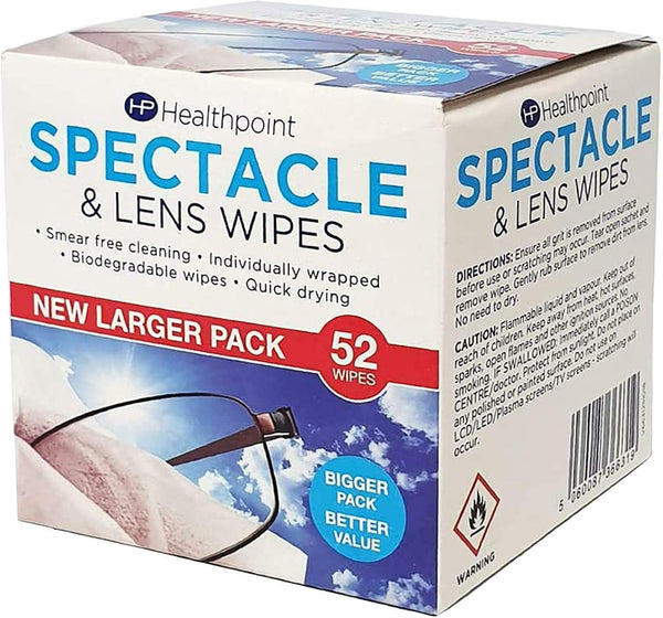 Spectacle Wipes Extra Value 6 Packs of 52 = 312 Wipes