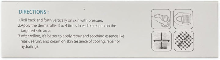 Derma Roller 0.5Mm, 200 Real Individual Needles, Microneedling Roller for Hair Beard Growth, Titanium Micro Needling Roller for Face Body Scalp Men and Women