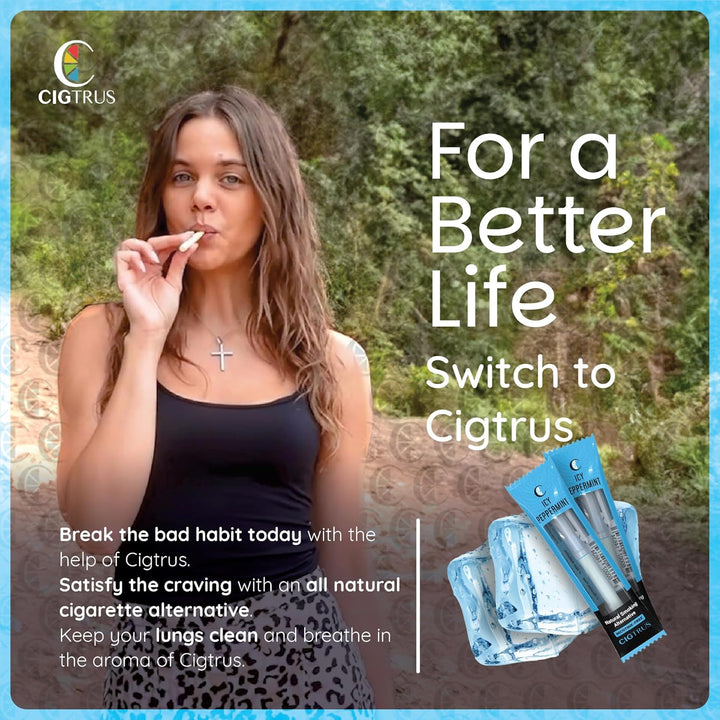 Smokeless Air Inhaler - Tobacco-Free, Nicotine-Free, & Non-Electric | Oral Fixation Relief Aid | Habit Replacing Breathing Stick | (Blue)