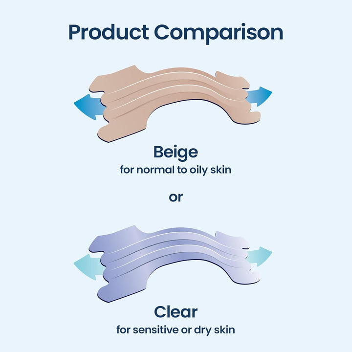 Clear Small/Medium 10 Pieces, Nasal Strips for Snoring, Nose Strips for Breathing, Blocked Nose Relief, Drug-Free Snoring Aid for Men and Women, Packaging May Vary