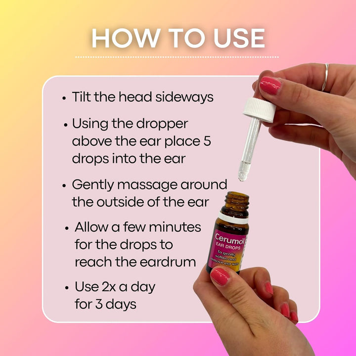 Extra Virgin Olive Oil Ear Drops, 10Ml, Gentle, Natural Formulation, Helps to Relieve Symptoms of Ear Wax, Softens Earwax, Dropper Included