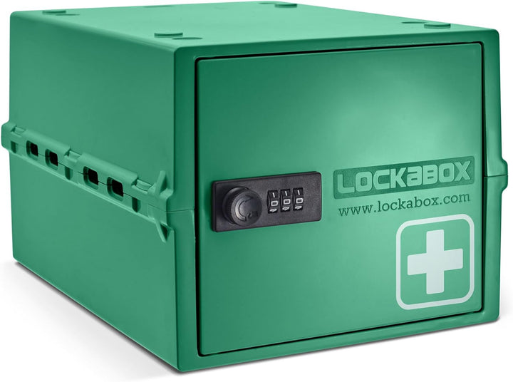 One™ | Premium Lockable Medicine Box (10L) | Lightweight & Hygienic Medicine Lock Box | Made in Britain | External Size 31 X 21 X 17 Cm (Medi Blue)