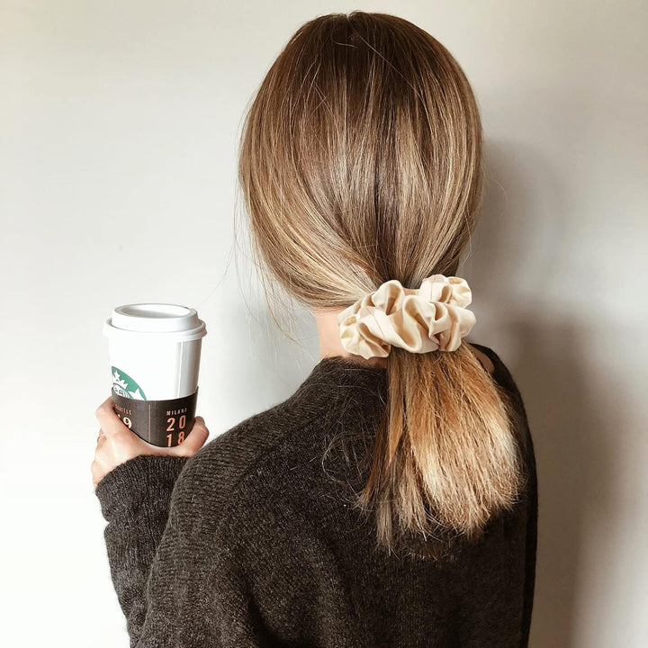 Scrunchies for Women Girls, Satin Hair Scrunchies Softer than Silk Hair Ties, Big Scrunchy Ponytail Holder with Elastic Hair Bands for Thick Thin Curly Hair -6 Pack, Style A