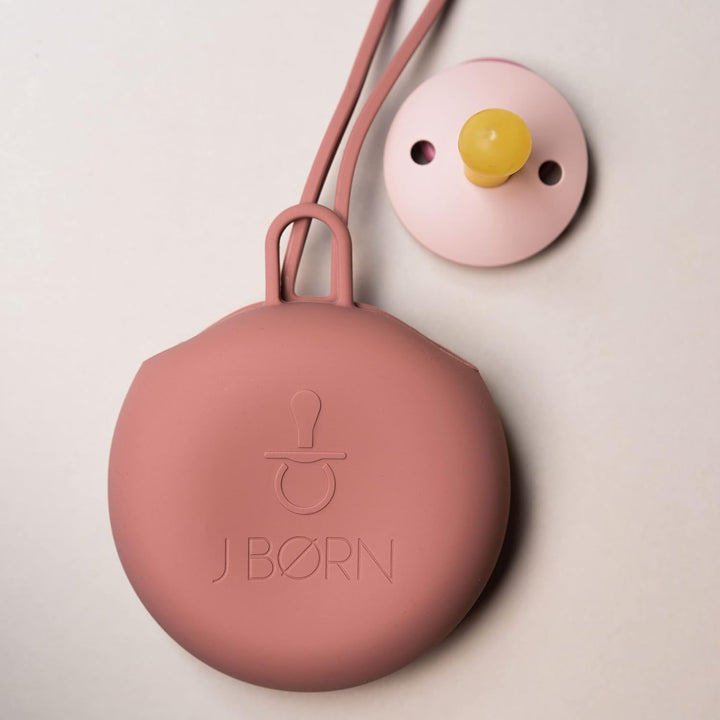 Silicone Dummy Case | Dummy Holder Stores 3 Dummies | Easy to Clean Pacifier Holder | Pacifier Storage Container | Portable Baby Pacifier Case for Travels (Woodchuck)