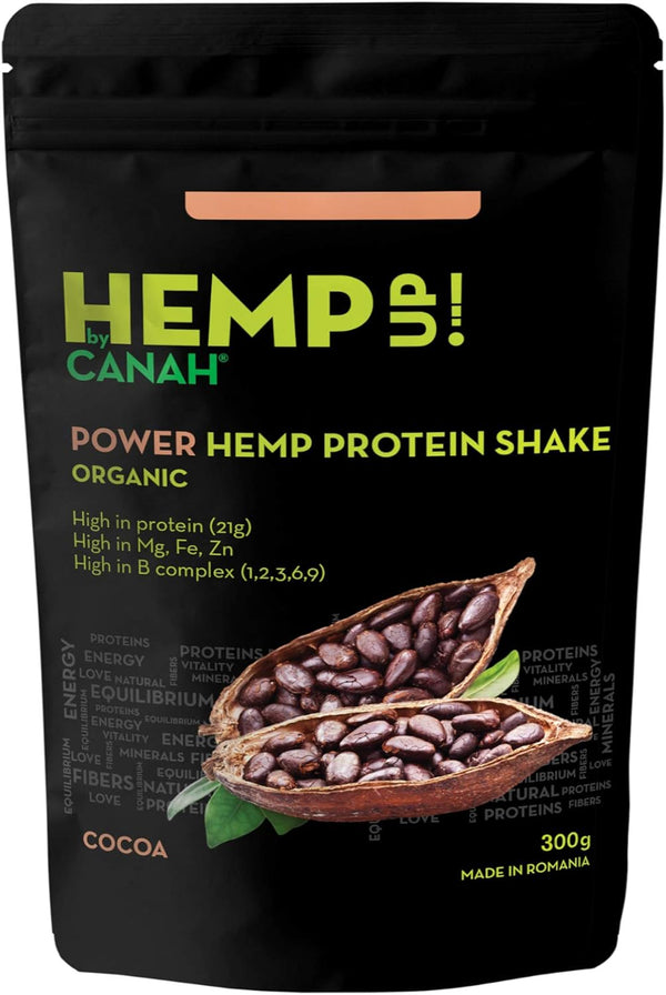 Canah Hemp up Organic Protein Shake Powder – Muscle Gain & Boost up Immune System, Gluten Free, Energy Booster, Healthy Hemp Powder (Cacao)