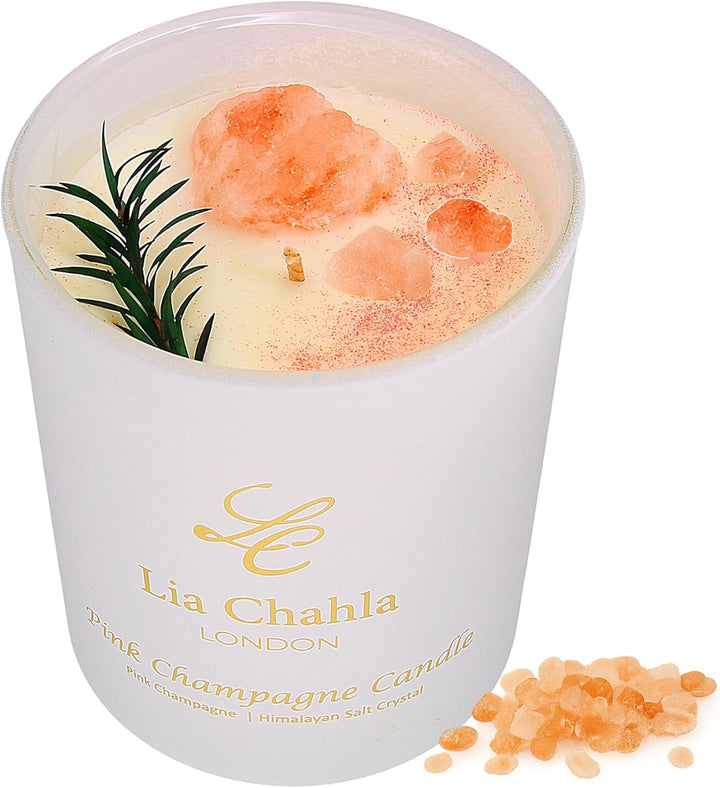 Lavender Soy Candle Gifts for Women | Infused with Amethyst Crystals and Florals | Aromatherapy Spiritual Healing & Anxiety Relief, Christmas Gifts (Lavender/Amethyst, 10 OZ)