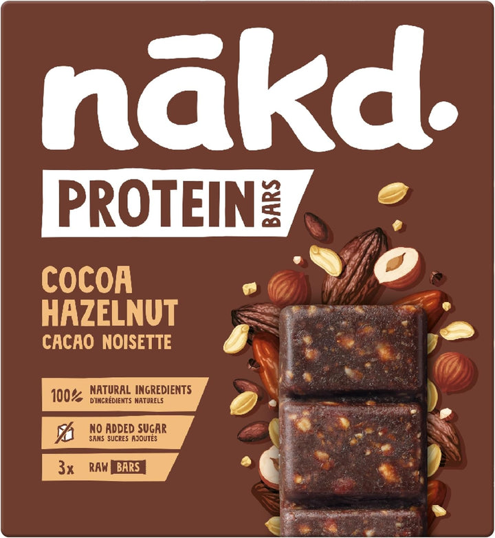 Cocoa Hazelnut Protein Bar - Vegan - Gluten Free - Healthy Snack, 45G (Pack of 36 Bars)