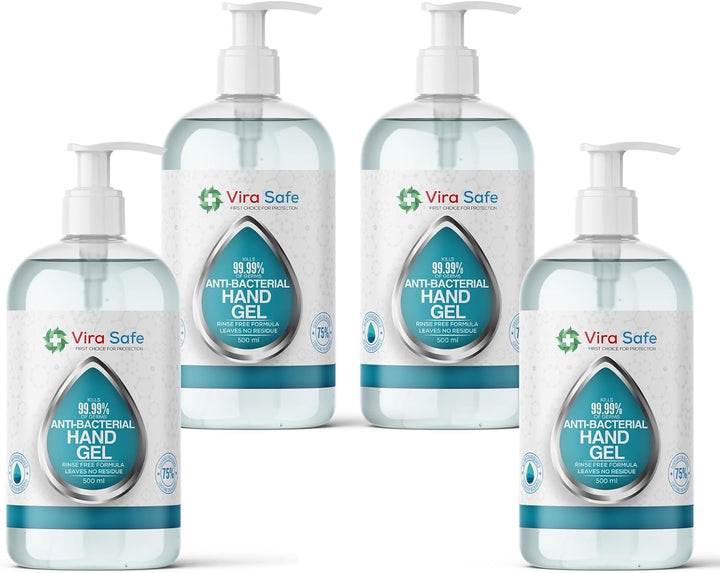 6 X 500Ml Hand Sanitiser 70% Alcohol Gel anti Bacteria Viral Eliminating Formula Gel Alcohol anti Bacterial Formula Pack of 6