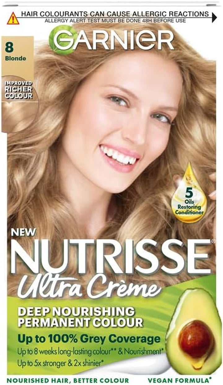 Nutrisse Permanent Hair Dye, Natural-Looking, Hair Colour Result, for All Hair Types, 5 Mocha Brown