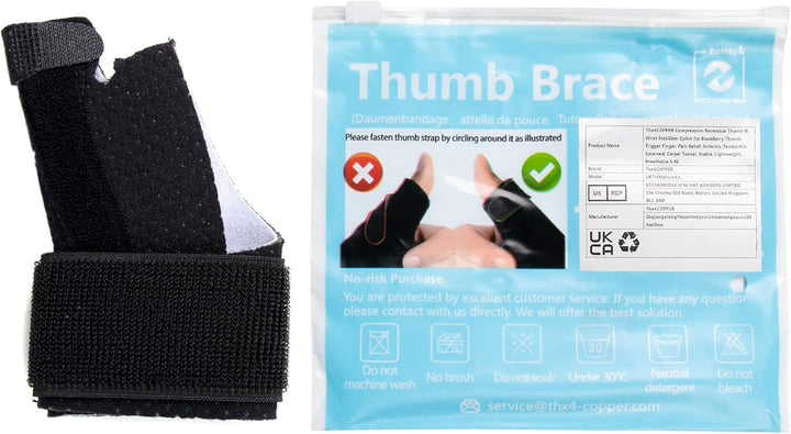 Reversible Thumb & Wrist Stabilizer Splint for Trigger Finger, Pain Relief, Arthritis, Tendonitis, Sprained, Carpal Tunnel, Breathable