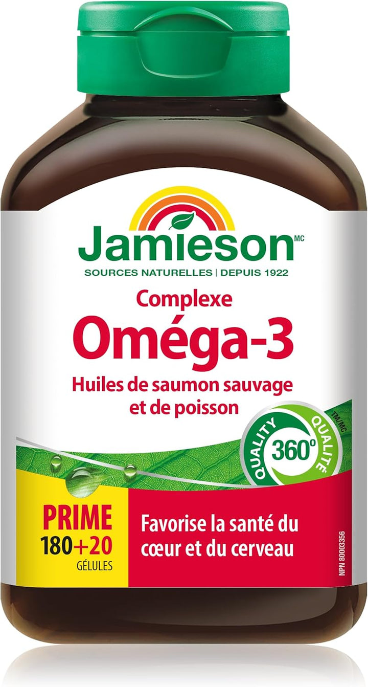 Wild Salmon & Fish Oils Omega-3 Complex 1000 Mg, 200 Soft-Gels