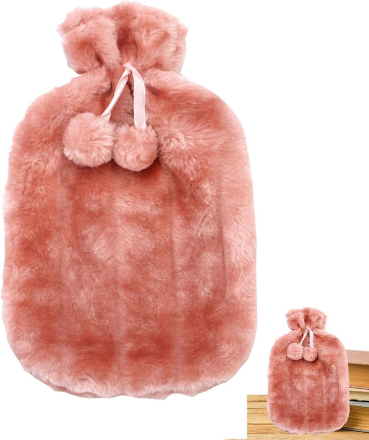 Water Bottle Softcover | 2 Liter Ultra Soft Faux Plush Hot Water Bottle Cover - Hot Water Bottle Covers Insulated Maintain Constant Temperature for Women Kids (Cover Sleeves Only)