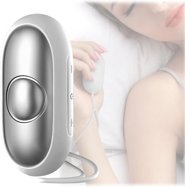 Sleep Aid Device, Anxiety Relief for Adults USB Rechargeable Microcurrent Calm Palm Sleep Instrumen, Portable Sleep Aids for Insomnia Relief, Relieve Anxiety and Stress(Silver)