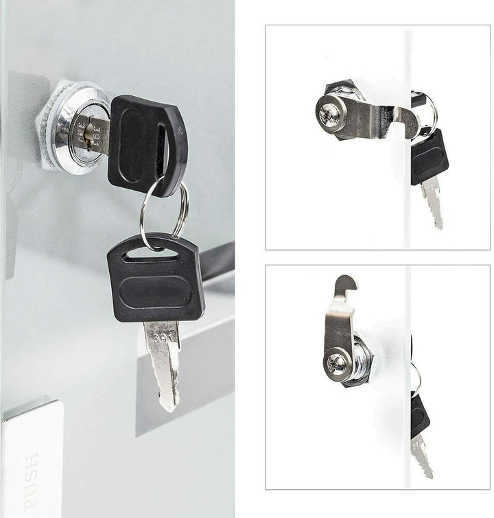 Wall Mount First Aid Medical Medicine Metal Steel Cabinet Box Lockable Case Box