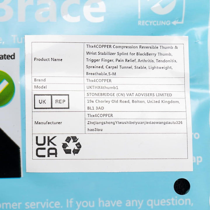 Reversible Thumb & Wrist Stabilizer Splint for Trigger Finger, Pain Relief, Arthritis, Tendonitis, Sprained, Carpal Tunnel, Breathable