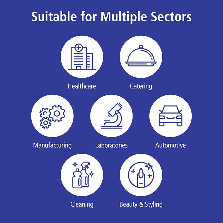 Nitrile® 3000 White Examination Glove - Powder & Latex Free Disposable Exam Gloves - Suitable for Multiple Sectors - Size Medium - 100Pcs