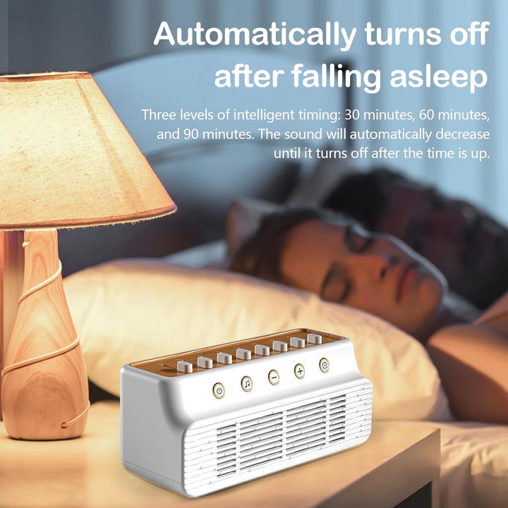 White Noise Machine, Soothing Sounds and Night Lights Sleep Sound Box 8 Nature Sounds Mixer Soothing Sounds Therapy USB White Noise Sound Machine with Timer for Sleeping at Home Yoga