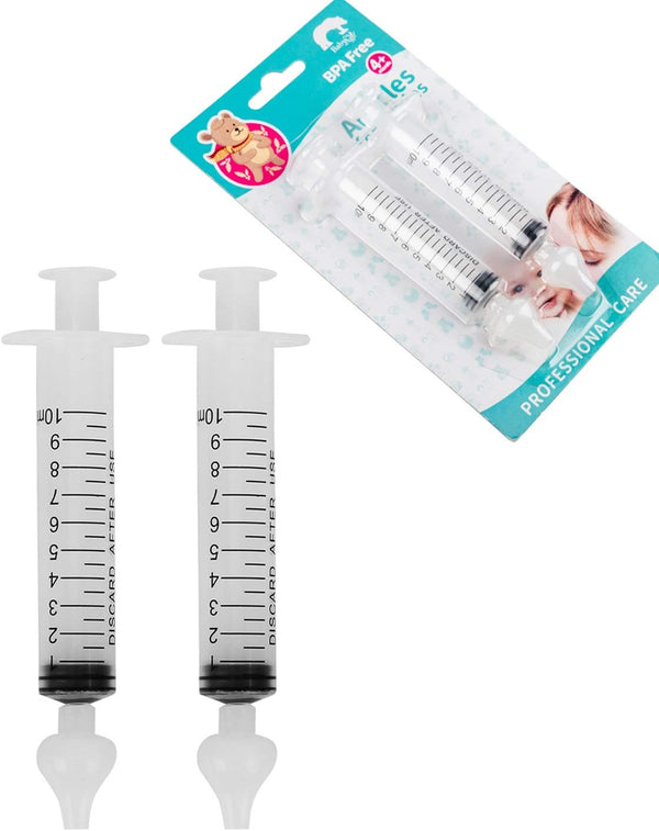 Professional Baby Nasal Irrigator Portable Infant Nose Cleaner Rinsing Device Fast All Natural Relief-Nasal Irrigation/Nasal Spray/Nasal Hygiene (2 Pièces)