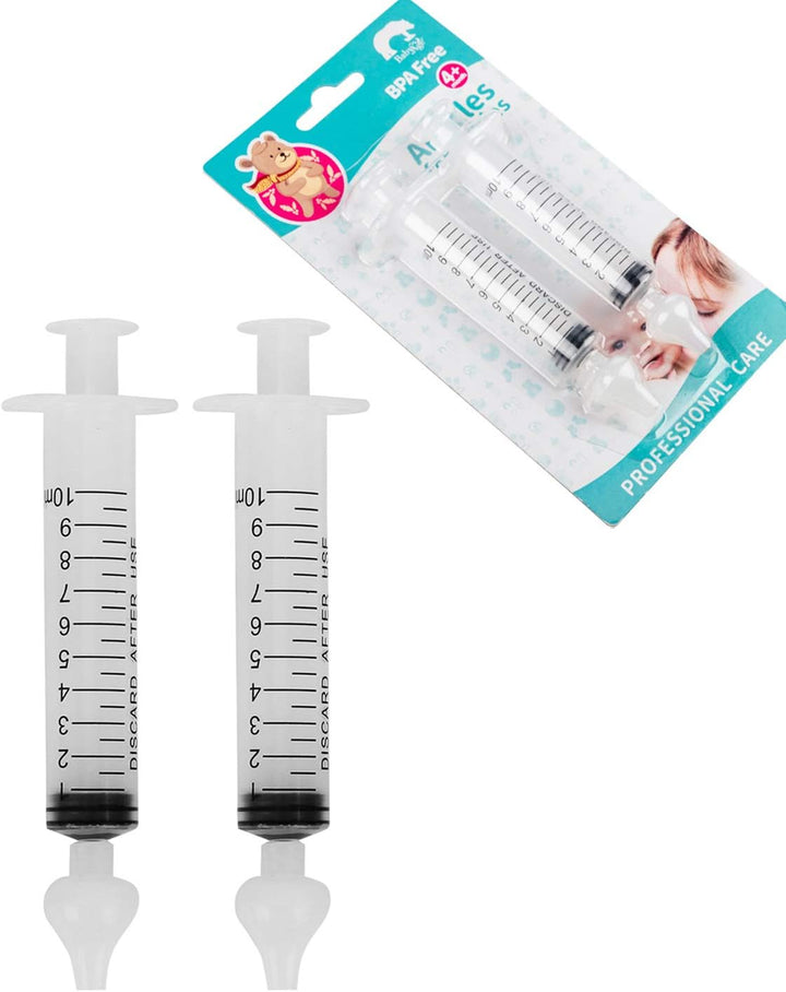 Professional Baby Nasal Irrigator Portable Infant Nose Cleaner Rinsing Device Fast All Natural Relief-Nasal Irrigation/Nasal Spray/Nasal Hygiene (2 Pièces)